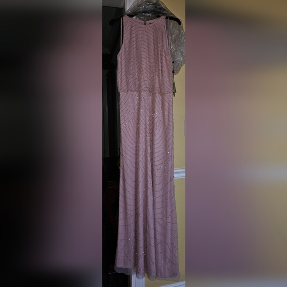 Adrianna Papell beaded blouson gown size 14
